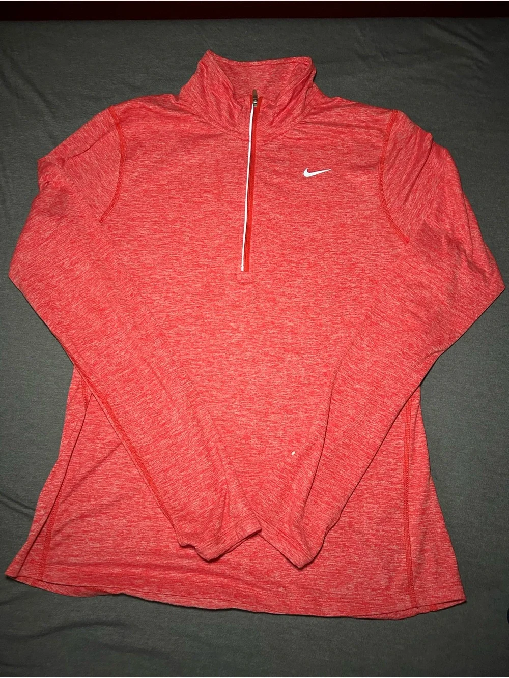 Nike Women's Heather Coral Half-Zip Pullover